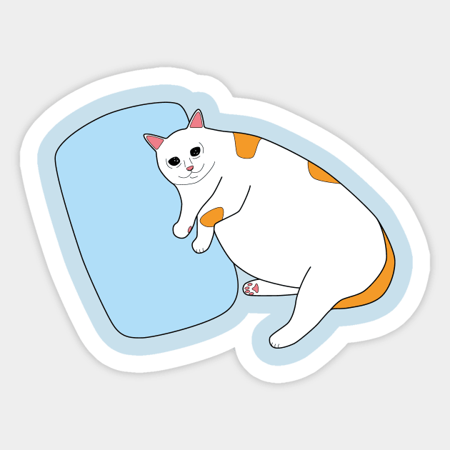 Pillow Cat Meme Sticker by Sashen